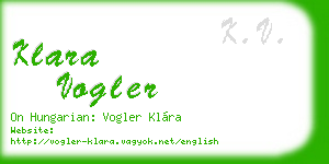 klara vogler business card